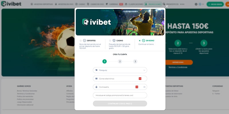 Cadastrar no Ivibet